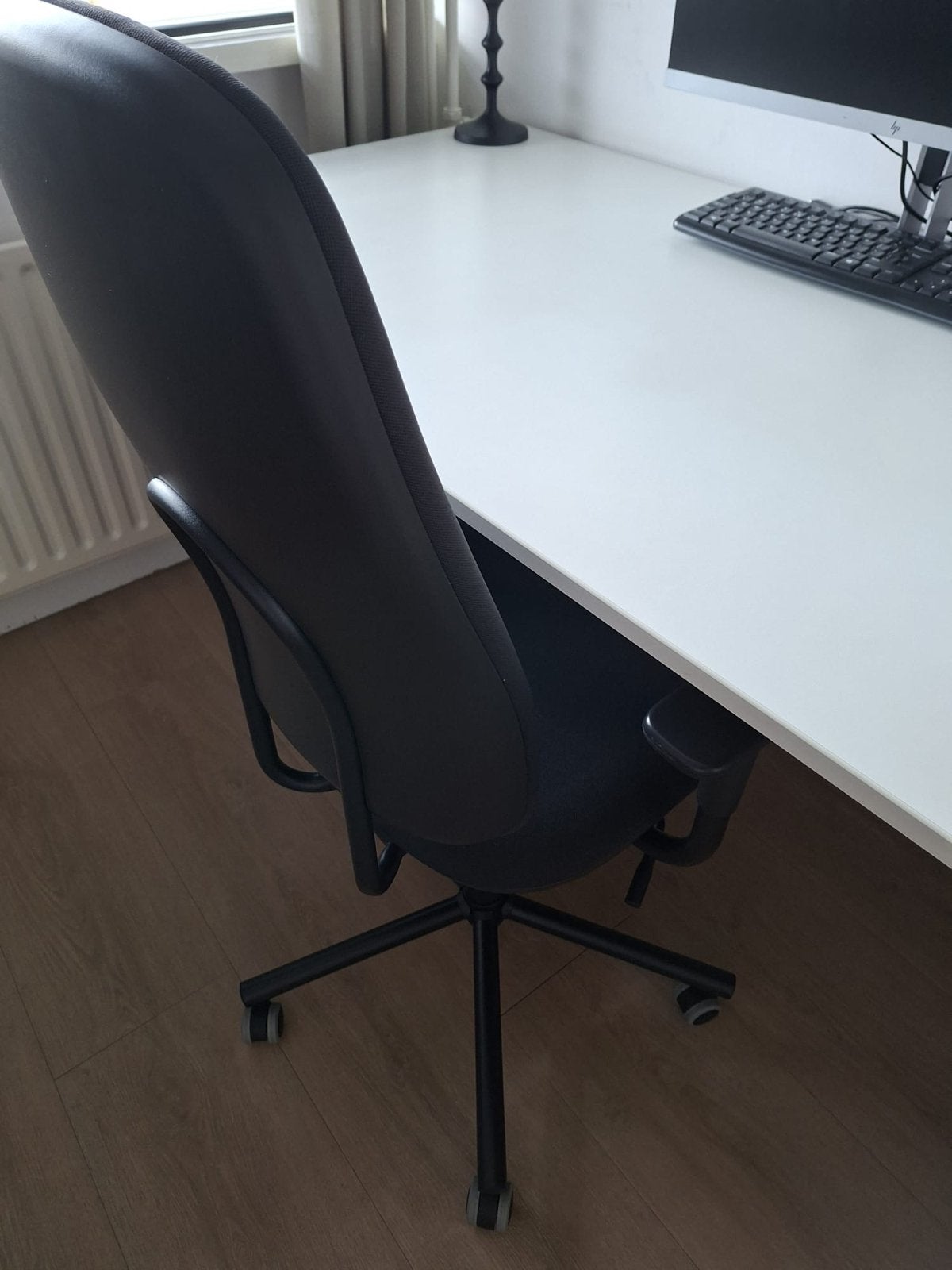 Comfortabele Bureaustoel - Donkergrijs, Ophalen, Zo goed als nieuw, Grijs, Bureaustoel