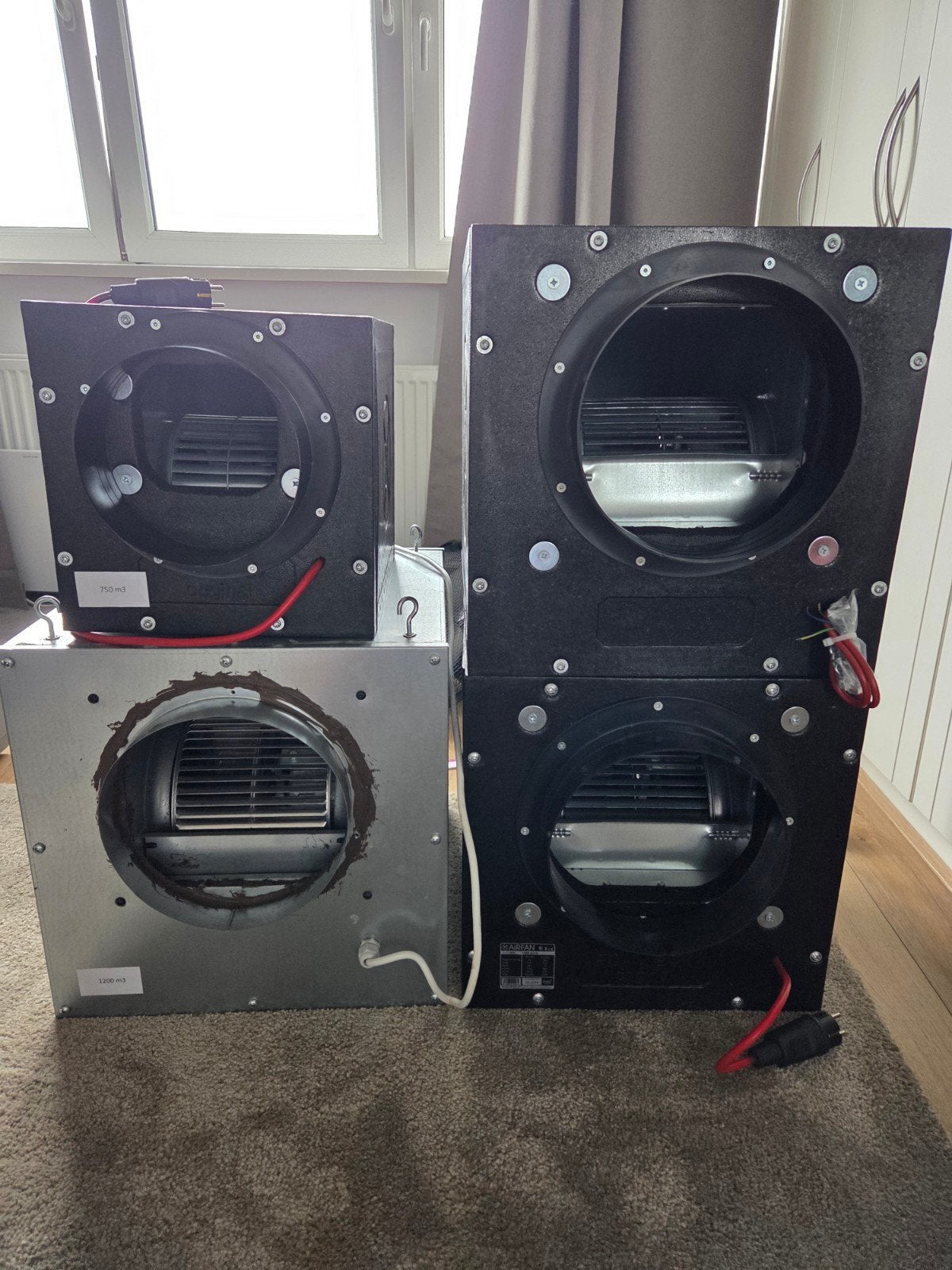 Airfan FOAM ventilatorbox 1500 1200 750, Doe-het-zelf en Verbouw, Ventilatie en Afzuiging, Ophalen, Afzuiger