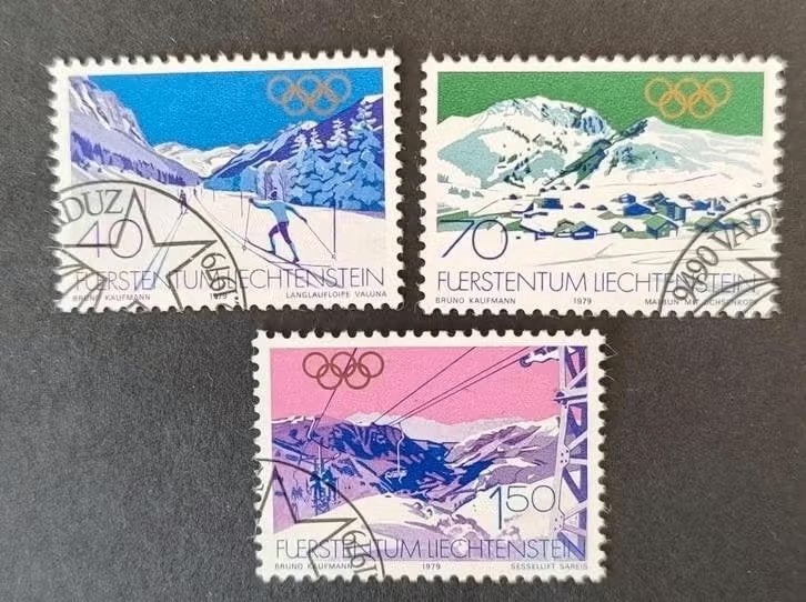 Liechtenstein 0312004 Olympische spelen, Verzenden, Gestempeld, Sport