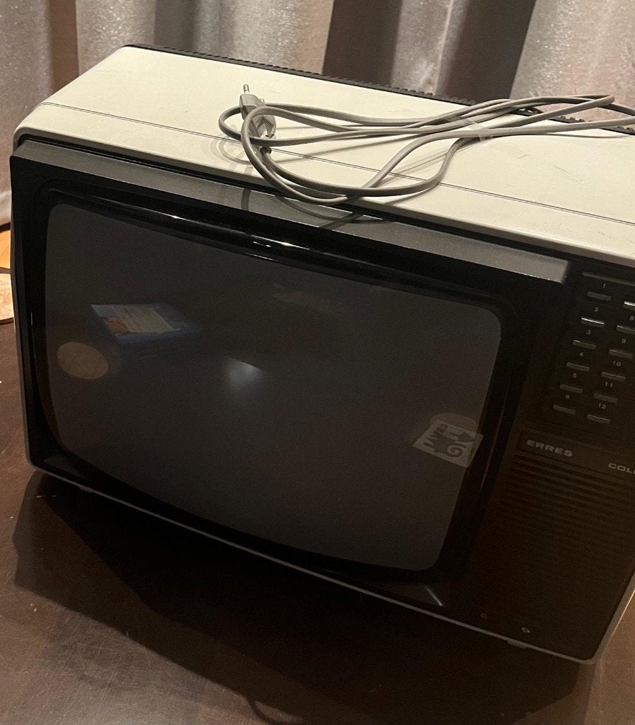 Vintage TV met hdmi aansluitkastje - Erres color tv, Audio, Tv en Foto, Ophalen, Gebruikt, 40 tot 60 cm, Overige merken