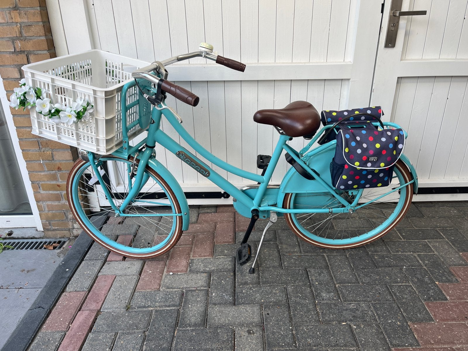 Popal Daily Dutch fiets - Turquoise 24 inch, Ophalen, Gebruikt, Velgrem, Versnellingen
