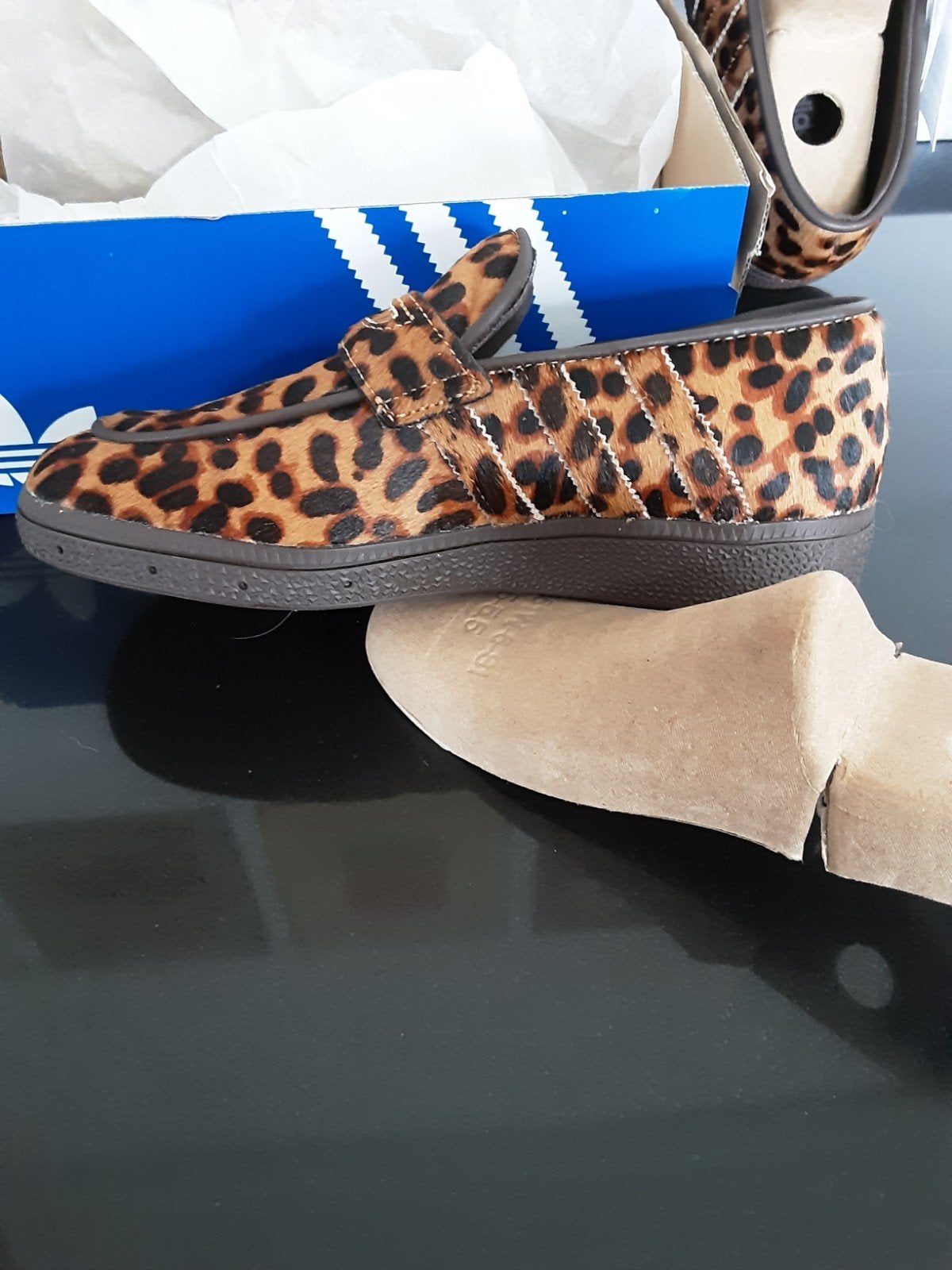 Adidas Leopard instappers / Loafers van leer maat 36, Verzenden, Nieuw