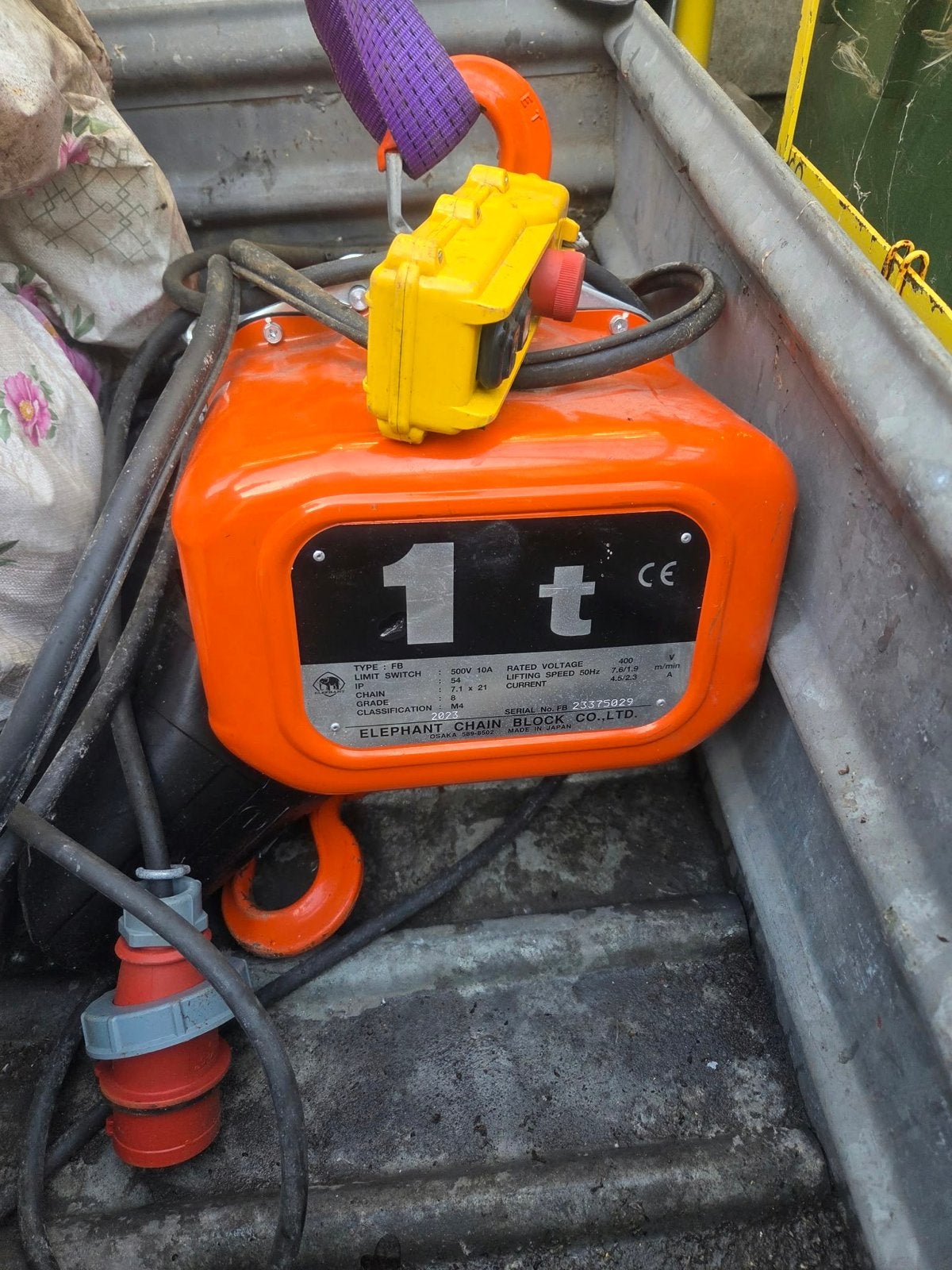 Elektrische takel 1 ton - Elephant Chain Block, Ophalen, Gebruikt, Elektrisch