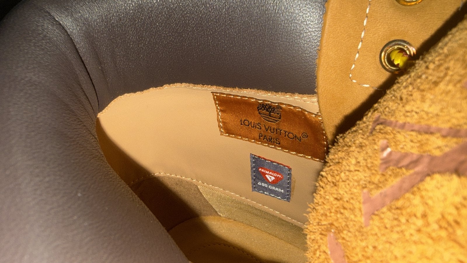 Louis vuitton timberland 44 nieuw!, Ophalen, Bruin, Lage of Enkellaarzen, Nieuw
