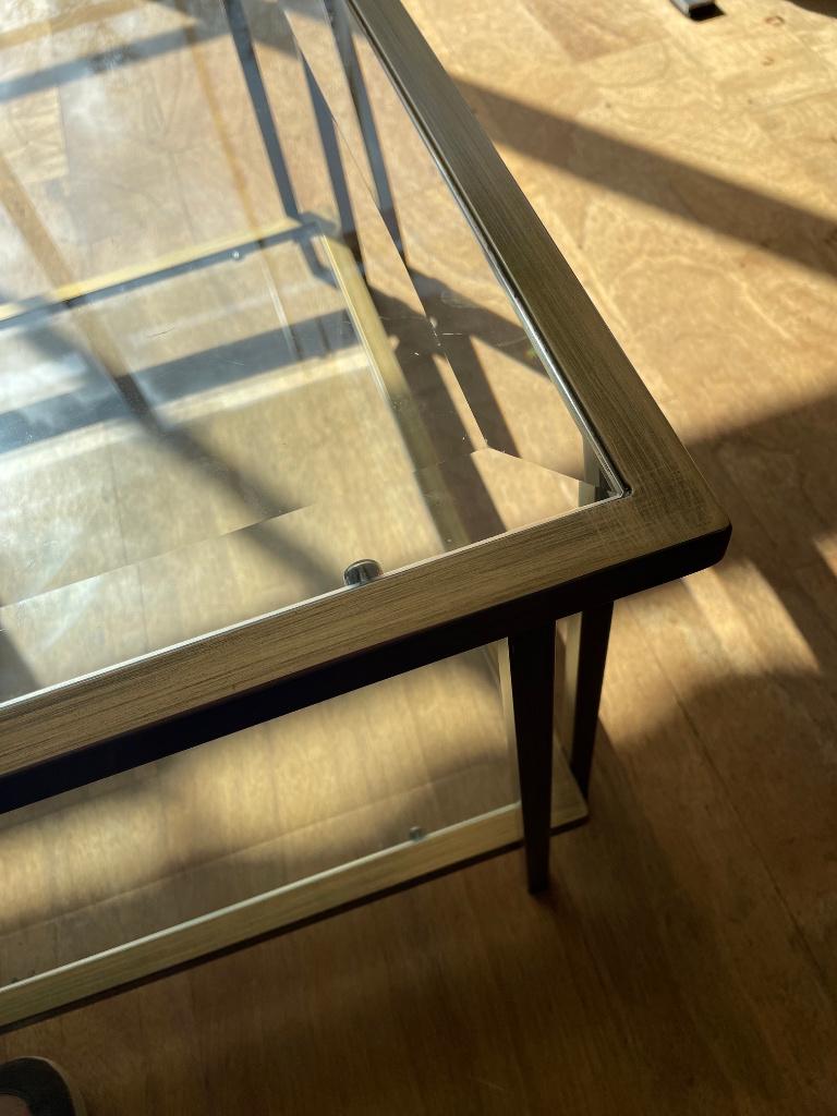 salontafel, 100 tot 150 cm, Zo goed als nieuw, Glas, Modern en klassiek tegelijk!