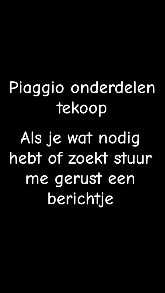 Piaggio onderdelen tekoop, Ophalen of Verzenden