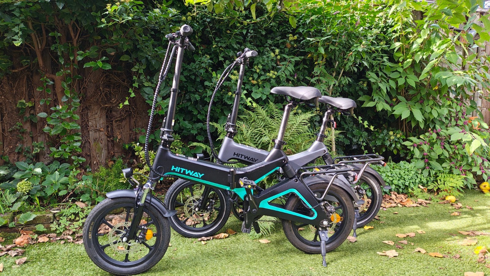 Hitway vouwfiets 2x, 14 tot 16 inch, Zo goed als nieuw, Totaal opvouwbaar, Schijfrem