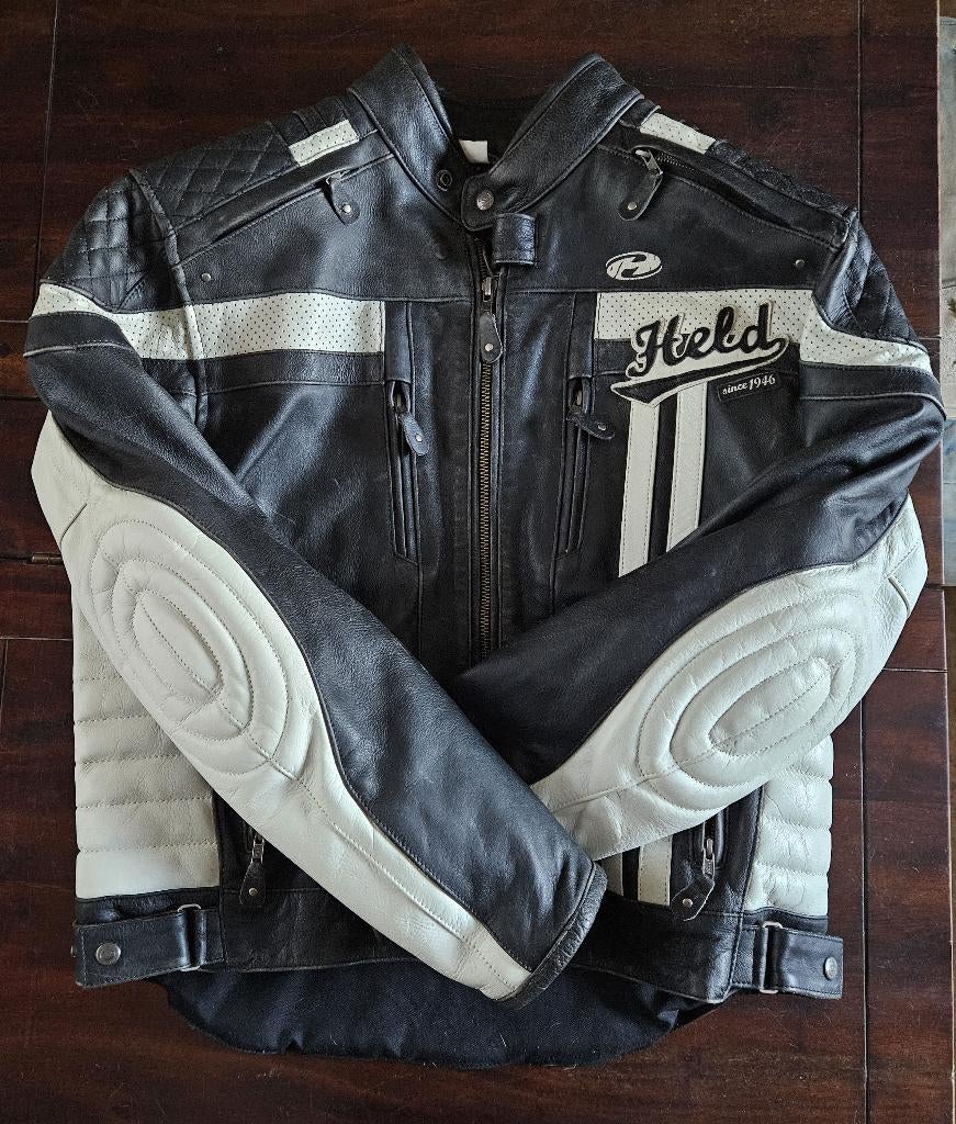 Held: Retro Leren Motorjas - Maat 54 -, Motoren, Ophalen, Held, Heren, Jas | leer