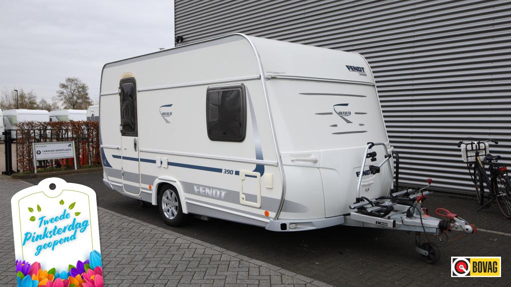 Fendt Bianco 390 FH Mover + fietsrek, Caravans en Kamperen, Caravans, Bedrijf, Treinzit, Tot en met 3, Overige typen