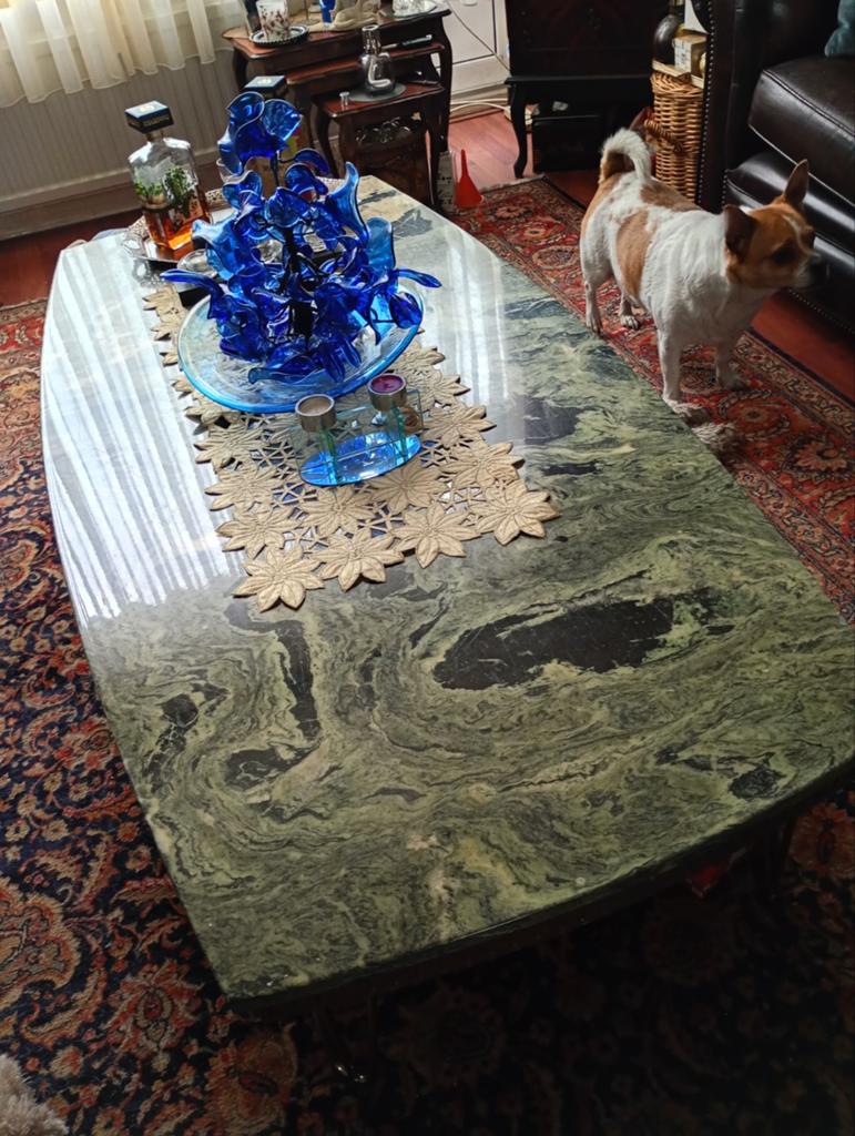 Salontafel Retro marmer., Antiek en Kunst, Antiek | Meubels | Tafels, Ophalen of Verzenden