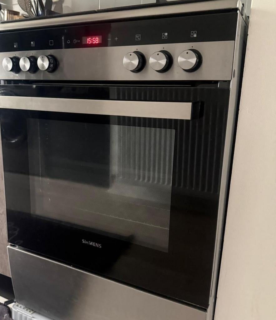 Siemens HX9R3AE50N Gasfornuis met Oven, Witgoed en Apparatuur, Fornuizen, Ophalen, 60 cm of meer, 4 kookzones, Zo goed als nieuw