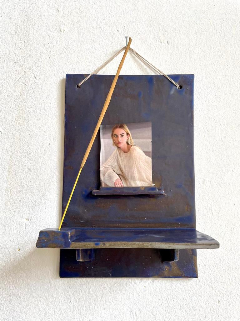 Wandaltaartje / gedenk plekje strak design keramiek, Overige materialen, Blauw, Nieuw, Ophalen of Verzenden