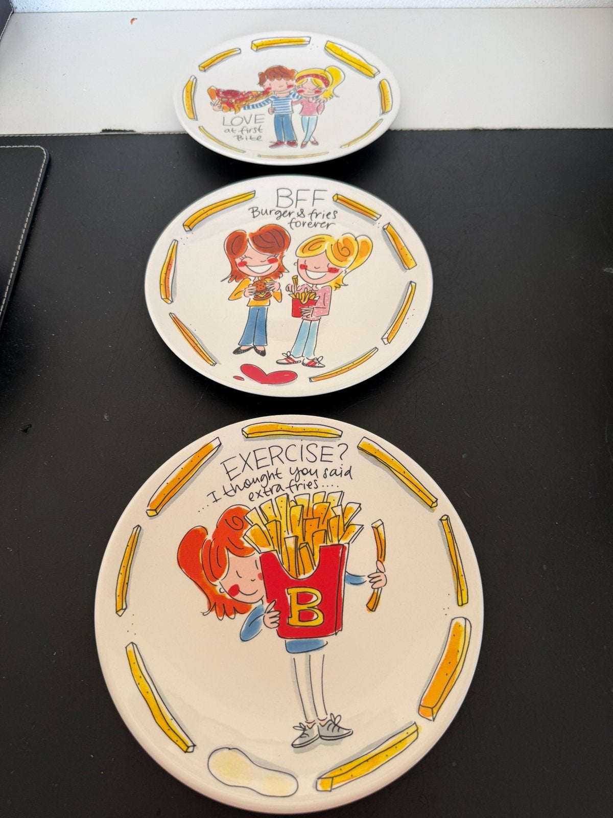3 ontbijtborden snacklijn blond Amsterdam, Huis en Inrichting, Keuken | Servies, Ophalen of Verzenden, Zo goed als nieuw, Bord(en)