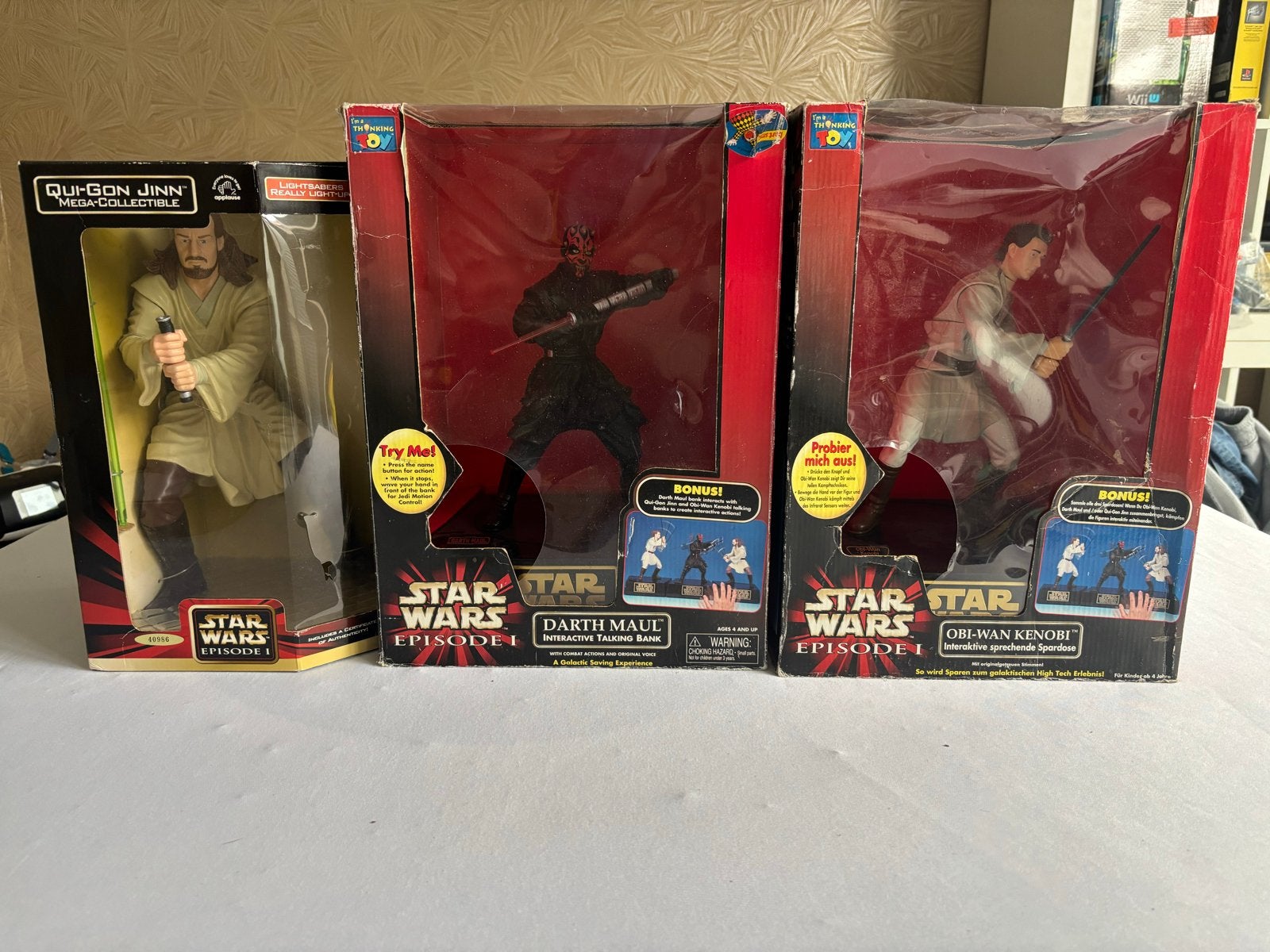 Star Wars Episode I Figuren: Qui-Gon Jinn, Darth Maul, Obi-W, Ophalen of Verzenden, Nieuw