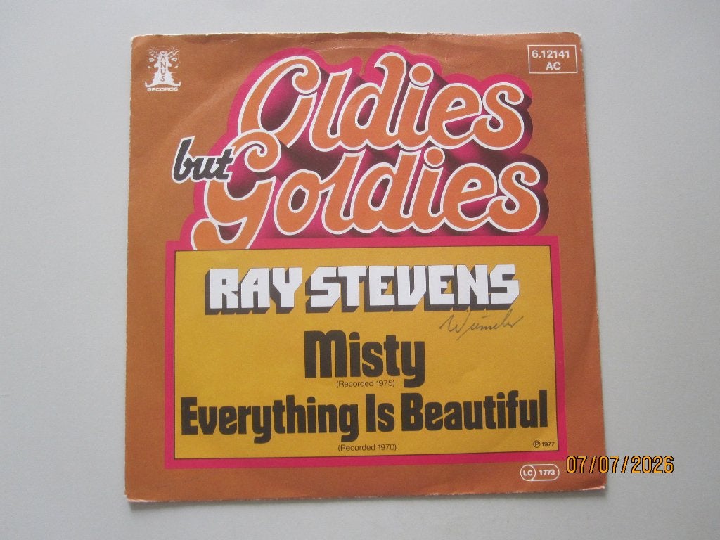 RAY STEVENS -  misty - vinyl 7", Gebruikt, 7 inch, Ophalen of Verzenden, Pop