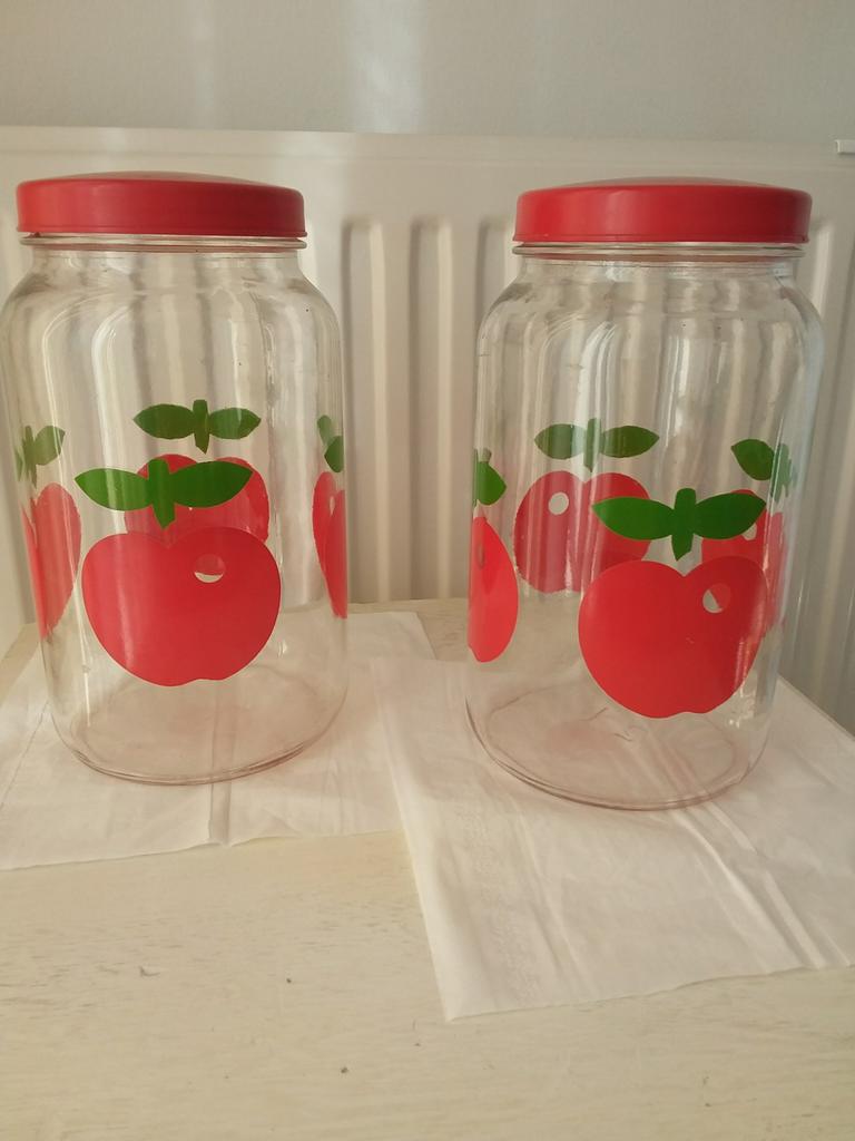 Vintage Henkel XL appeltjes pot, 2 stuks, retro Gulf appel, Verzamelen, Ophalen of Verzenden, Huis en Inrichting