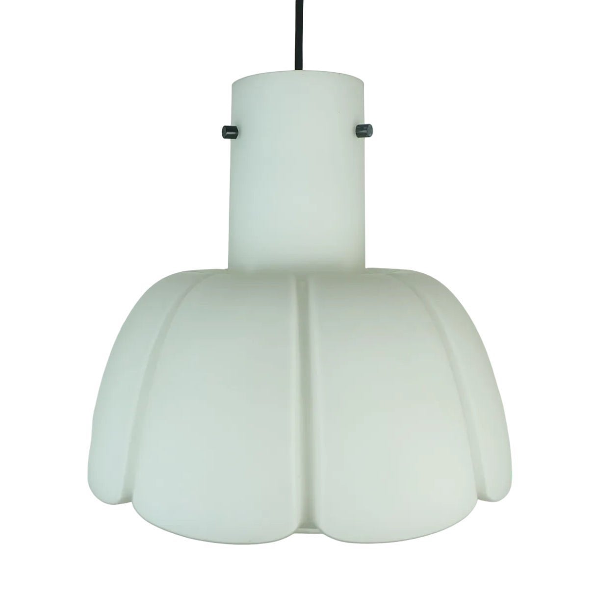 Glashütte Limburg, hanglamp, bloemvormige kap van opaalglas, Antiek en Kunst, Antiek | Lampen, Ophalen