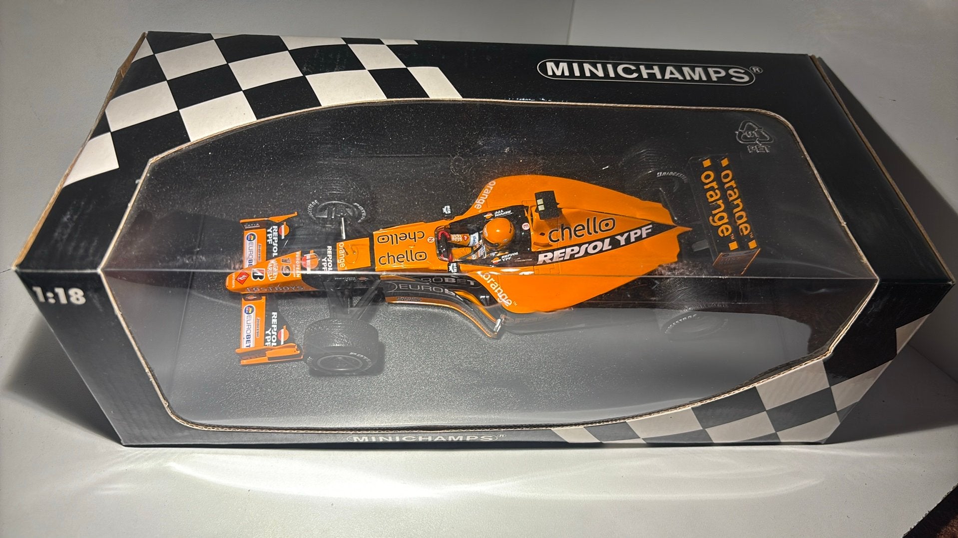 F1 arrow a21 j.verstappen canda 2000 minichamps 1.18, Ophalen of Verzenden, MiniChamps, A, A