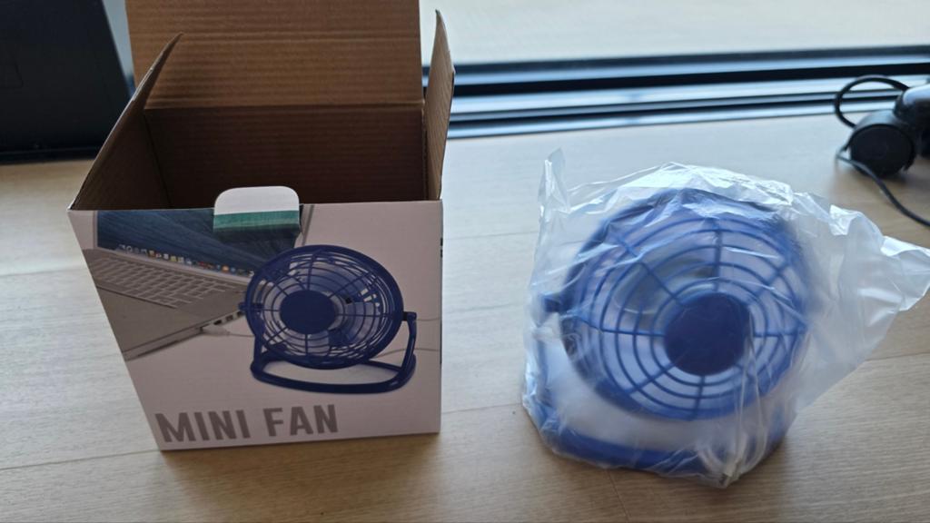 Nieuwe Mini USB Ventilator - Blauw, Compact & Draagbaar, Ophalen of Verzenden, Nieuw
