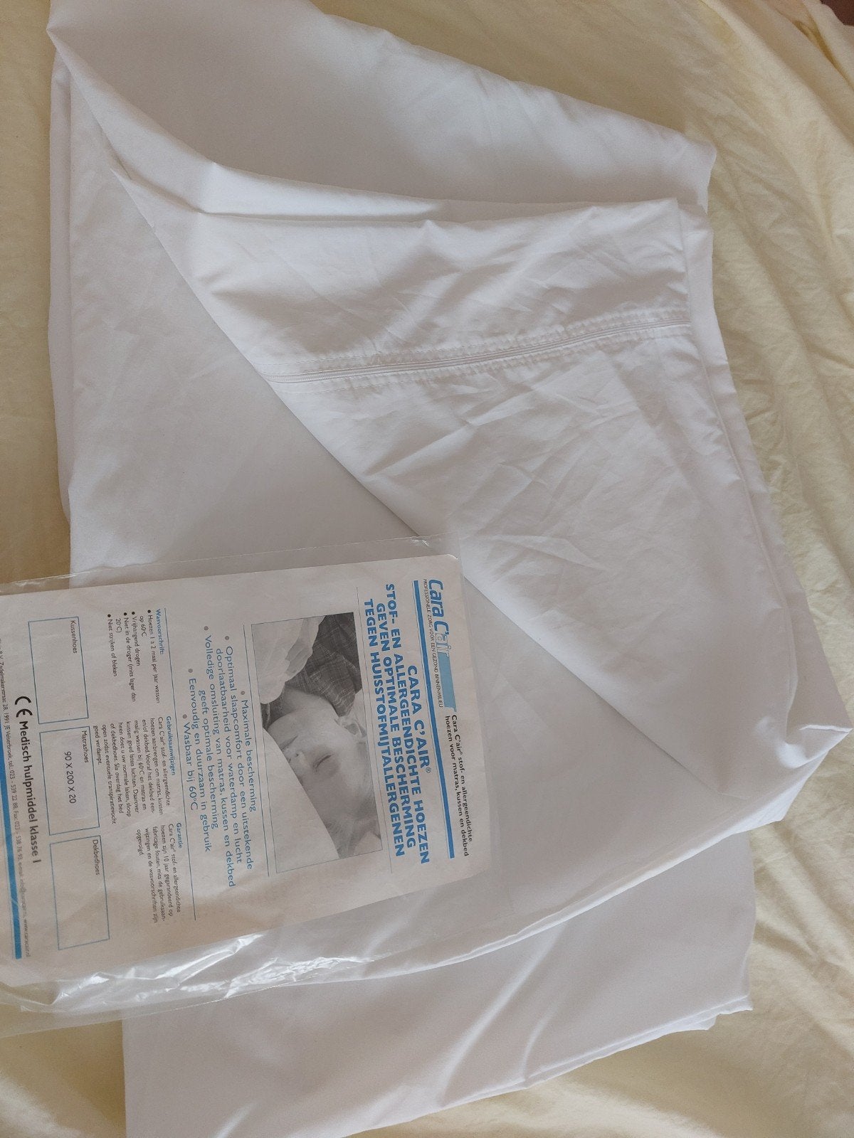 Cara C'Air Dekbedhoes 90x200xcm Anti-Huisstofmijt, Huis en Inrichting, Slaapkamer | Beddengoed, Eenpersoons, Wit, Dekbedovertrek
