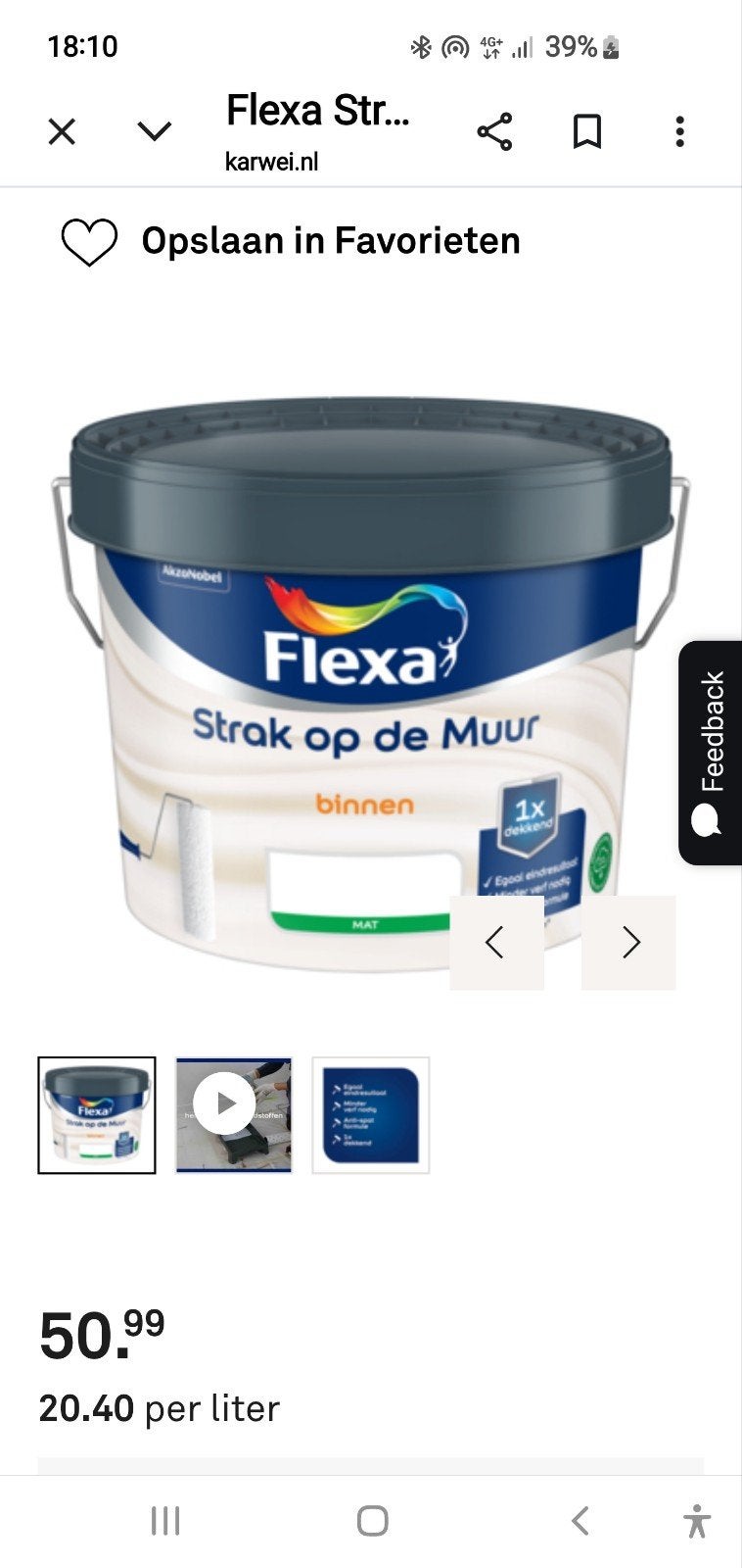 flexa muurverf 2,5 liter, Overige typen, Grijs, Ophalen of Verzenden, Art deco