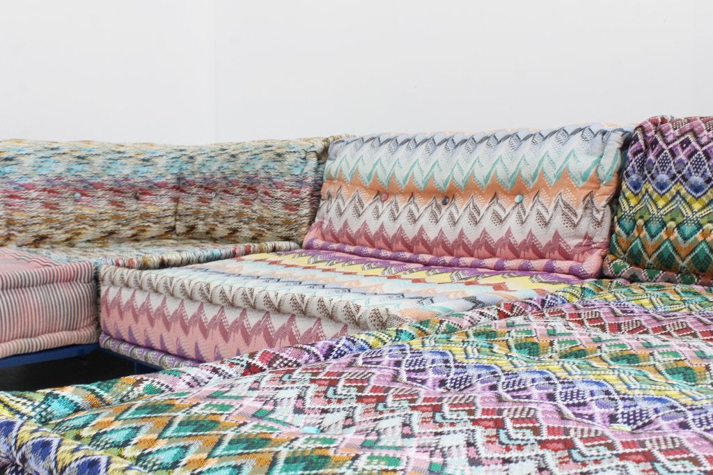 Roche Bobois Mah Jong sofa Missoni design by Hans Hopfer, Huis en Inrichting, Ophalen, Gebruikt, Design, Hoekbank