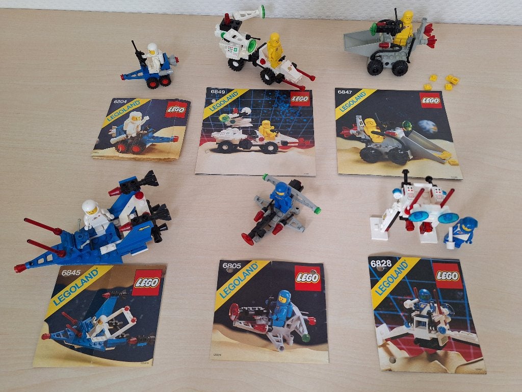 Lego Space: 6828, 6805, 6849, 6845, 6804 Vintage ruimtevaart, Kinderen en Baby's, Speelgoed | Duplo en Lego, Gebruikt, Lego, Ophalen of Verzenden