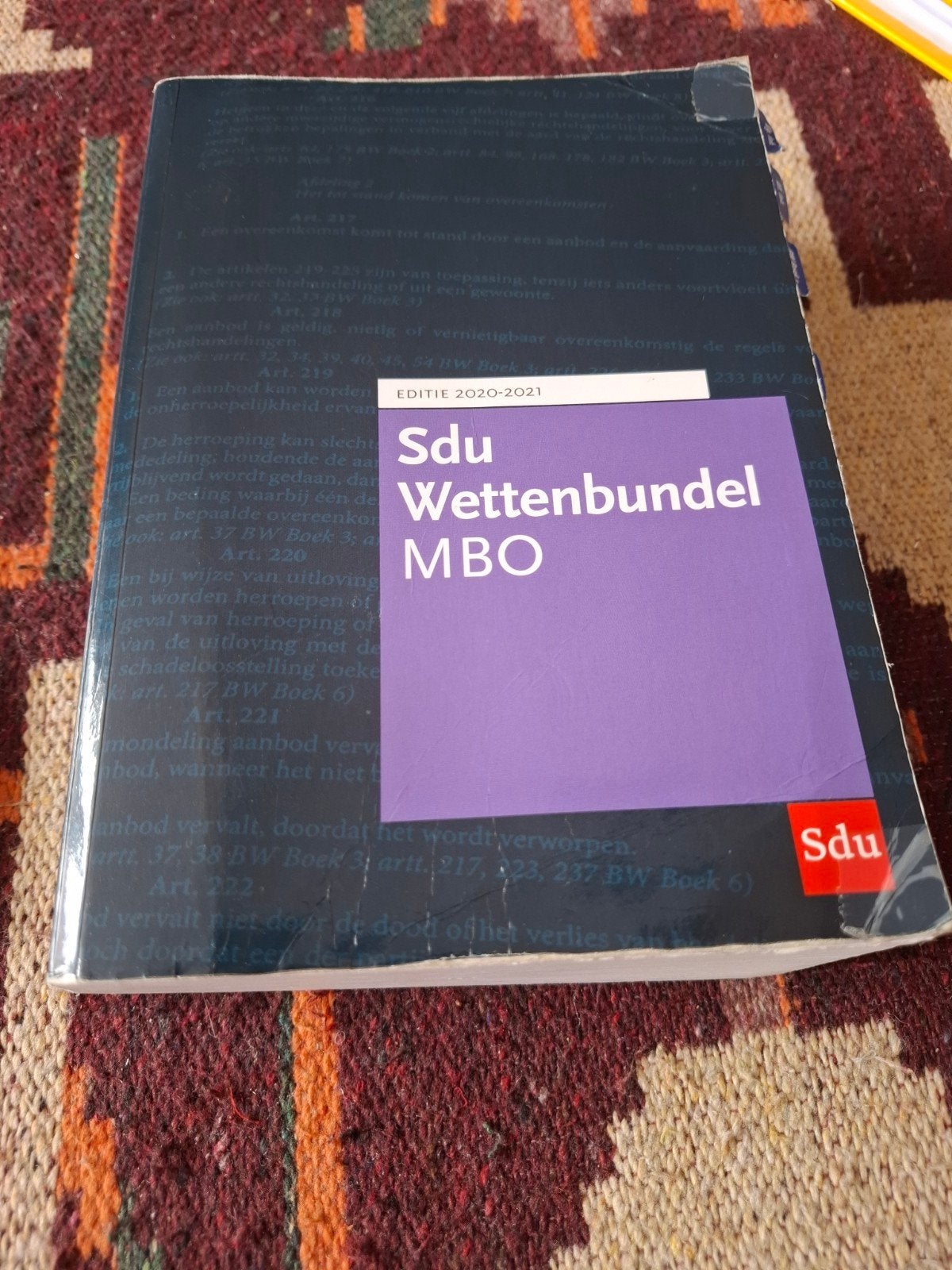Sdu Wettenbundel MBO 2020-2021, Gelezen, Ophalen of Verzenden, MBO, Sdu