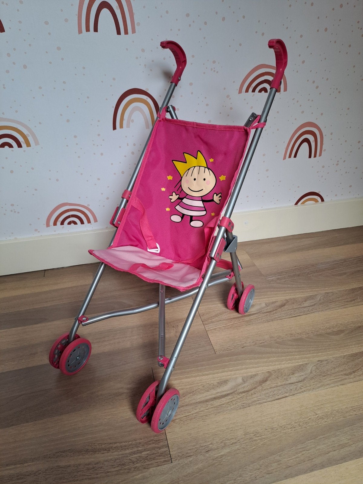 Poppenbuggy roze, Ophalen of Verzenden, Zo goed als nieuw, Babypop