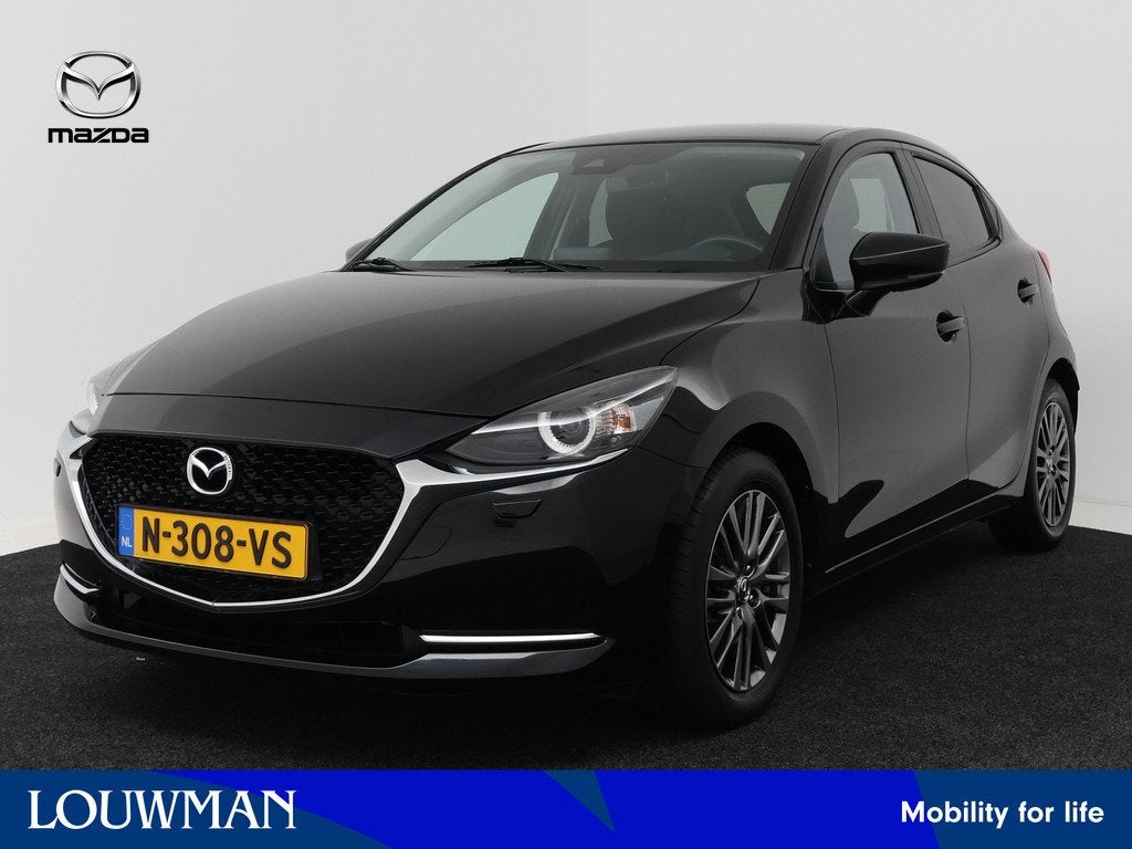 Mazda 2 1.5 Skyactiv-G Luxury | Stoel en Stuurwielverwarming, Auto's, Mazda, 12 maanden, Stof, 4 cilinders, Zwart