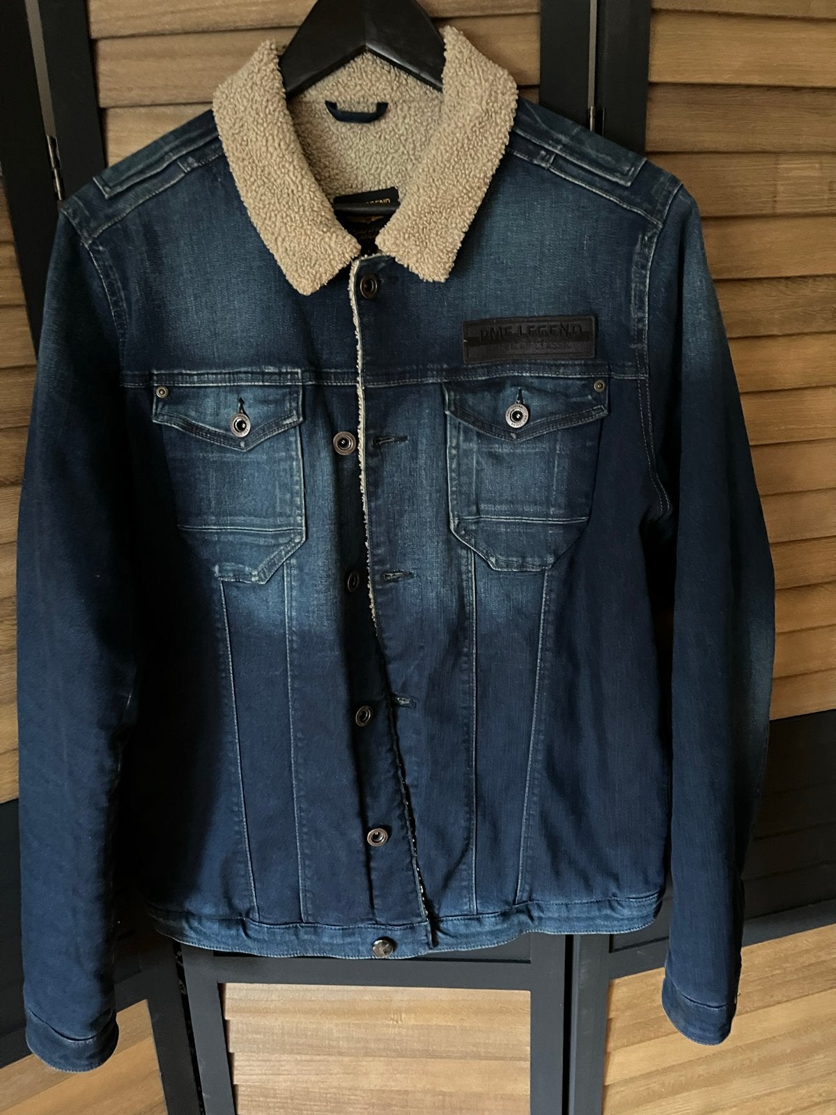 PME Legend spijkerjack met teddy voering - Maat L, Ophalen of Verzenden, Zo goed als nieuw, Maat 52/54 (L), Blauw