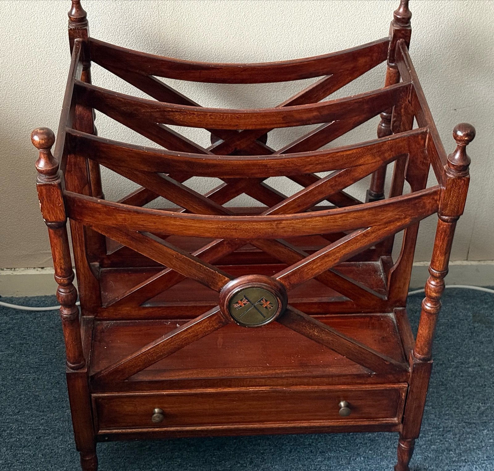 Houten lectuurbak met lade., Ophalen, Gebruikt, Lectuurbak, Klassiek