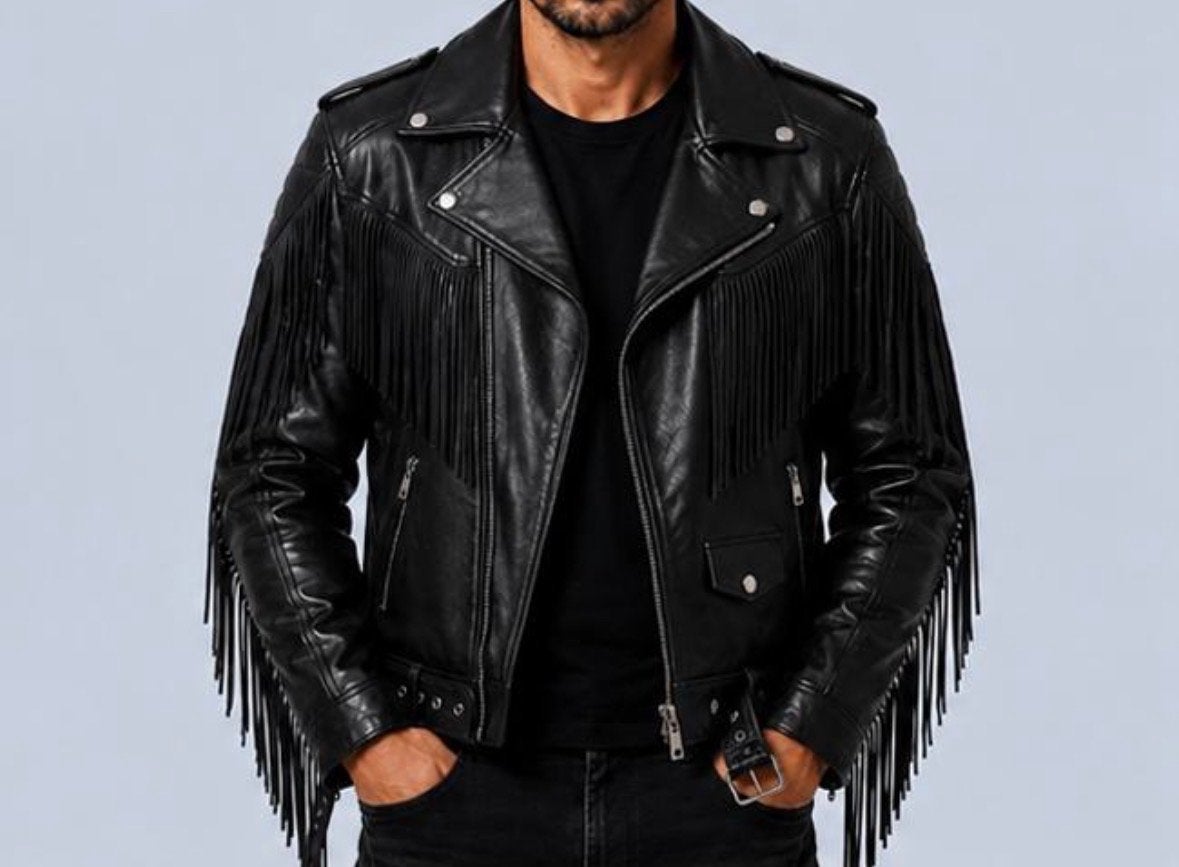 Highway 1 Leren Jas XXL met Franjes - Motor & Casual, Ophalen of Verzenden, Tweedehands, Heren, Jas | leer
