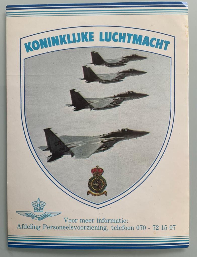 Koninklijke Luchtmacht sticker F-15, Ophalen of Verzenden, Zo goed als nieuw, Kaart, Foto of Prent
