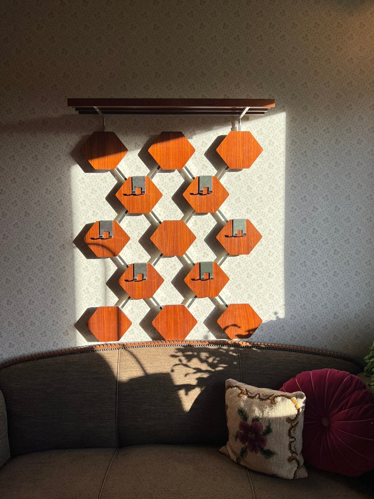 Midcentury Rosewood & Steal kapstok, Antiek en Kunst, Ophalen of Verzenden
