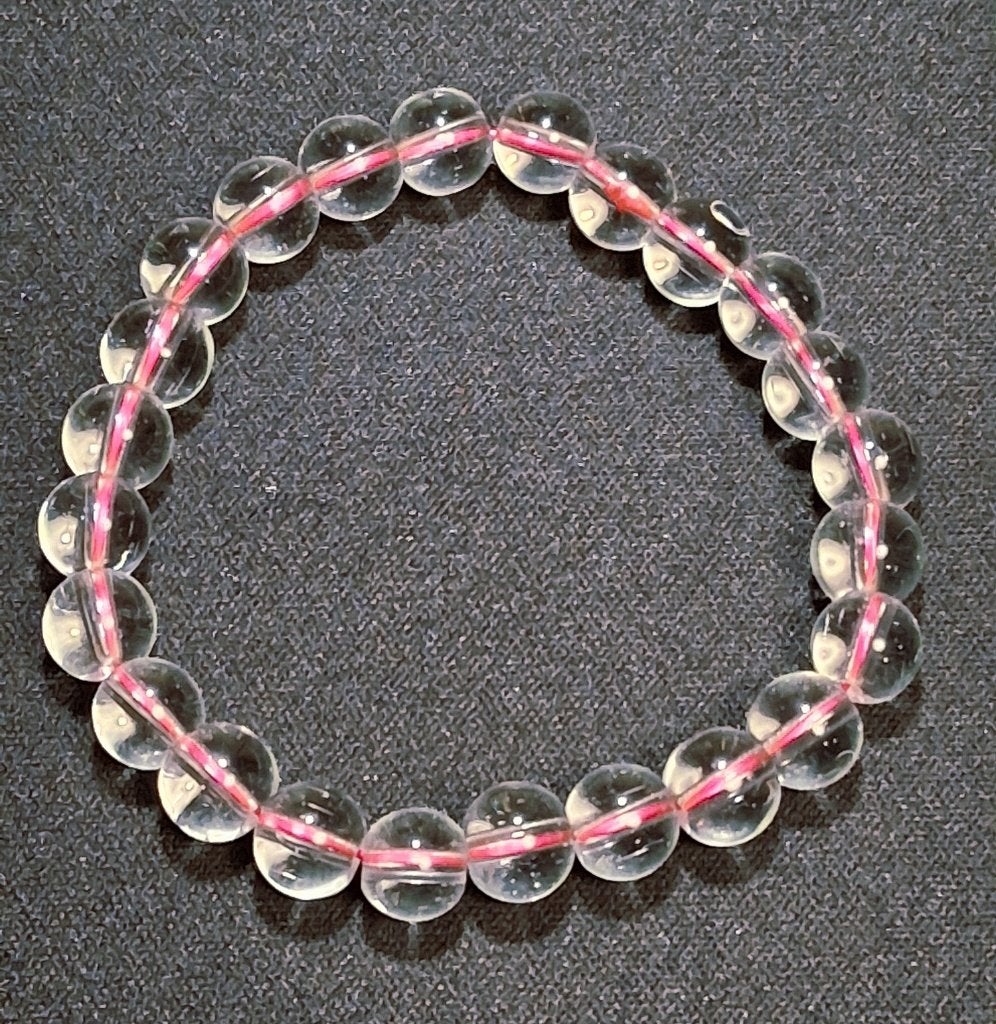 armbandje transparant roze elastiek, Overige materialen, Overige kleuren, Nieuw, Ophalen of Verzenden