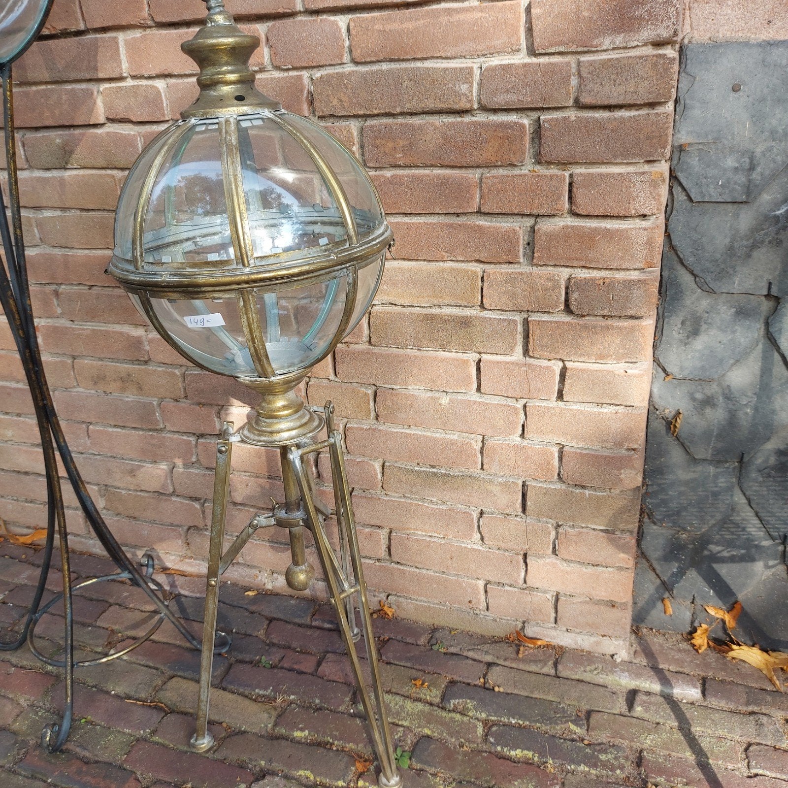 bollamp glas / metaal driepoot 100x 31 cm cadeau kerst, Huis en Inrichting, Ophalen, Overige typen