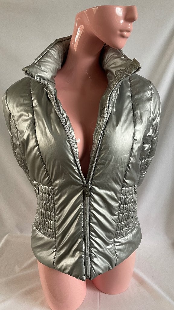 Esprit metallic zilveren gewatteerde jas 14 jaar maat L, Kleding | Dames, Ophalen of Verzenden, Maat 36 (S), Zilver, EDC by Esprit