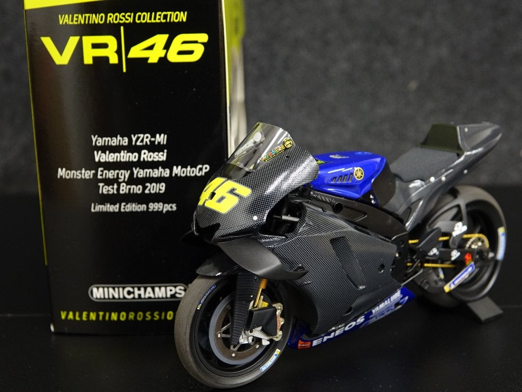 Minichamps 1:12 Yamaha YZR-M1 Valentino Rossi 2019 Brno test, Minichamps, Onbekend, Nieuw, Ophalen of Verzenden
