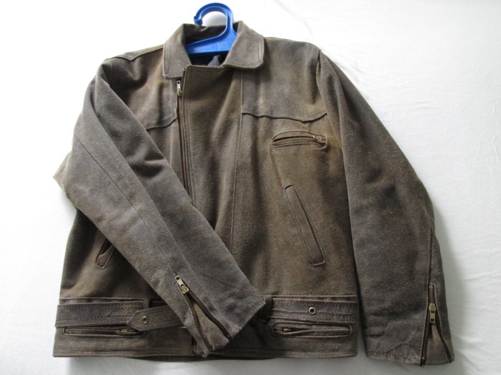 Leren jas, geruwd leder [zie foto 4-5] ] Voor dames/ heren., Kleding | Heren, Ophalen of Verzenden, Maat 52/54 (L), Bruin
