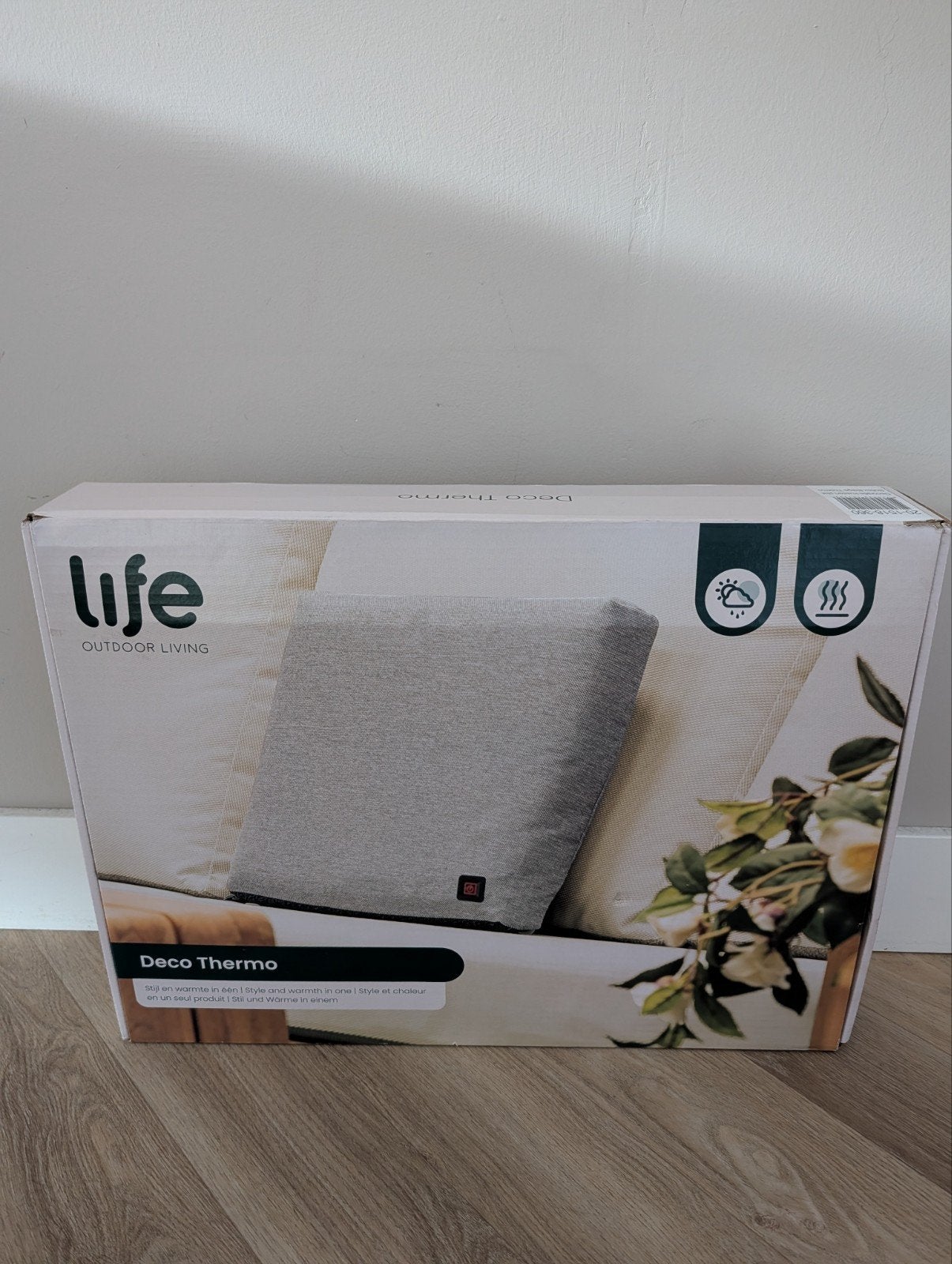 Life Deco Thermo Outdoor Kussen - Grijs, Overige merken, Ophalen of Verzenden, Zo goed als nieuw, Tuinkussen