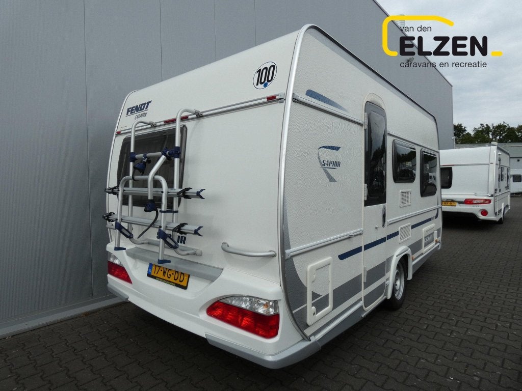 Fendt Saphir 420 QF Mover, voortent, fietsdr., Caravans en Kamperen, Bedrijf, Treinzit, Tot en met 4, Dwarsbed