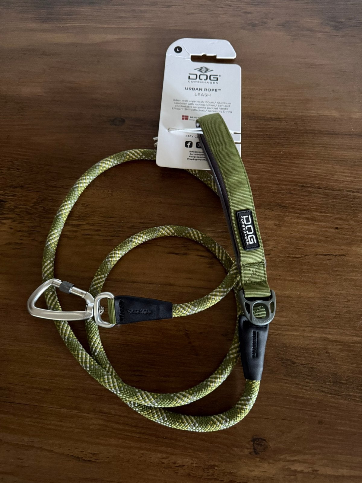 Dog Copenhagen Urban Rope lijn 3.0  L groen, Dieren en Toebehoren, Ophalen of Verzenden, Nieuw