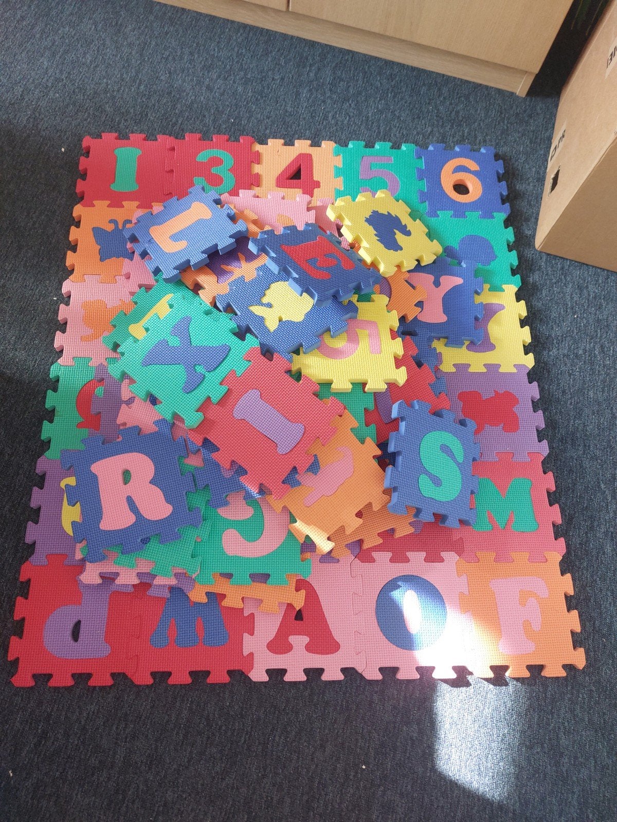 speelmat/speeltegels/schuimrubber puzzel tegels, Ophalen, Gebruikt, Taal en Lezen