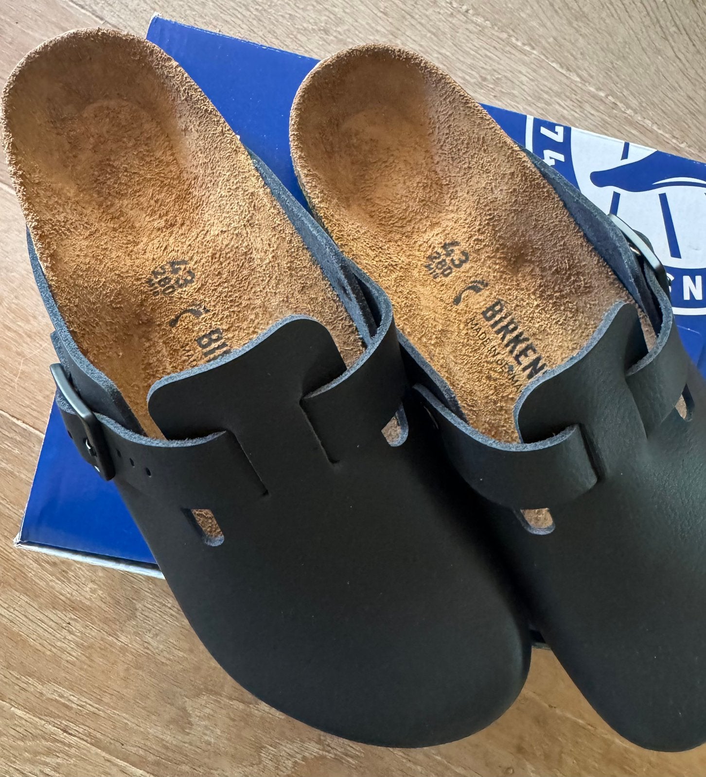 Birkenstock Boston Pro, mt. 43, zwart (nieuw), Slippers, Zwart, Nieuw, Ophalen of Verzenden