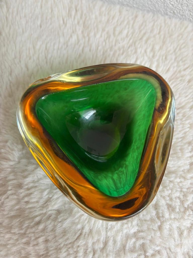 Murano Sommerso, glasobject, 11 x11x 5 cm., Antiek en Kunst, Ophalen of Verzenden