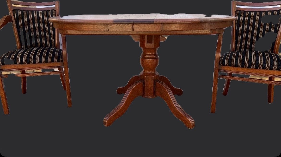 Bannink Jugendstil kersenhouten uitschuifbare eettafel, Ophalen of Verzenden