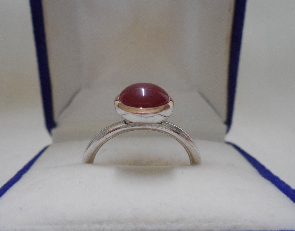 Zilveren bicolor Ti Sento ring met steen nr.1319, Verzenden, Zo goed als nieuw, 17 tot 18, Dame