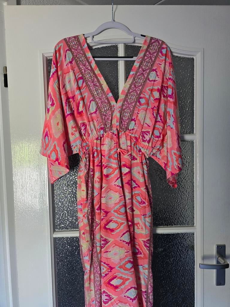 Lange ibiza style jurk koraal 40 42 44 nieuw, Maat 42/44 (L), Nieuw, Oranje, Ophalen of Verzenden