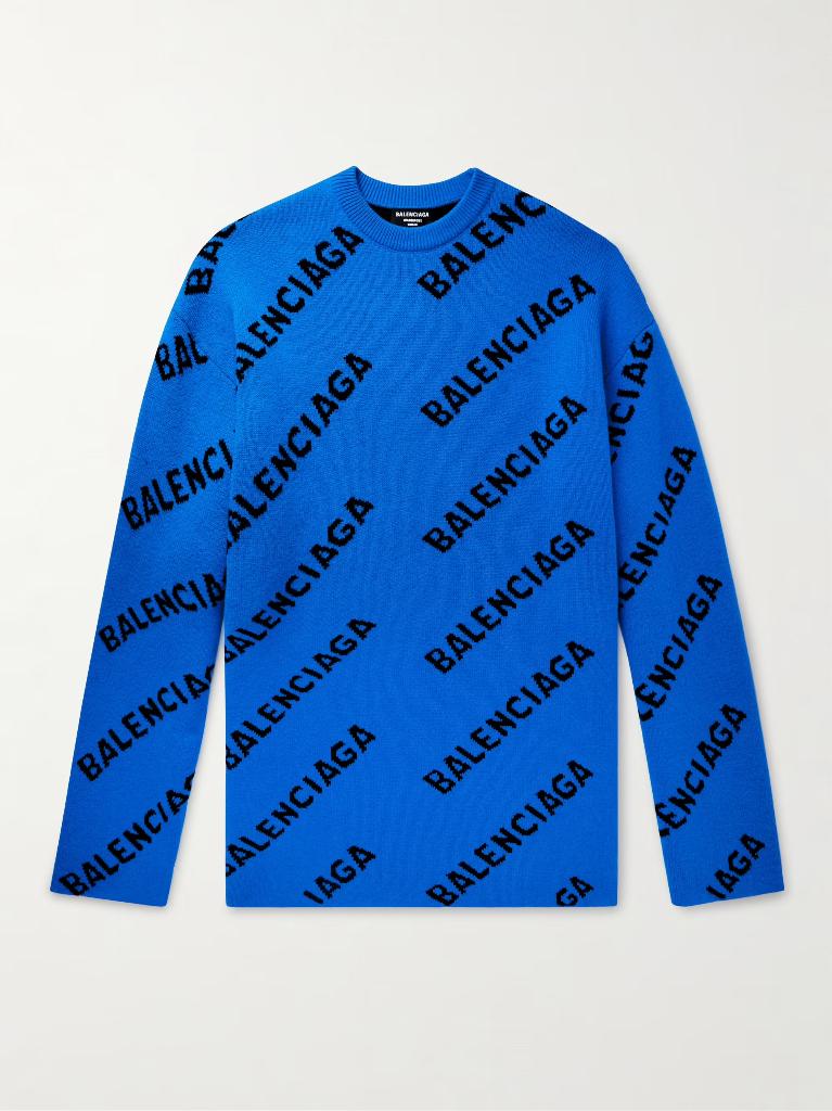 Originele Balenciaga wollen trui, Ophalen of Verzenden, Nieuw, Maat 56/58 (XL), Blauw